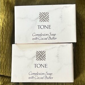 Set Of 2 Vintage Tone complexion soap bar with cocoa butter Minis